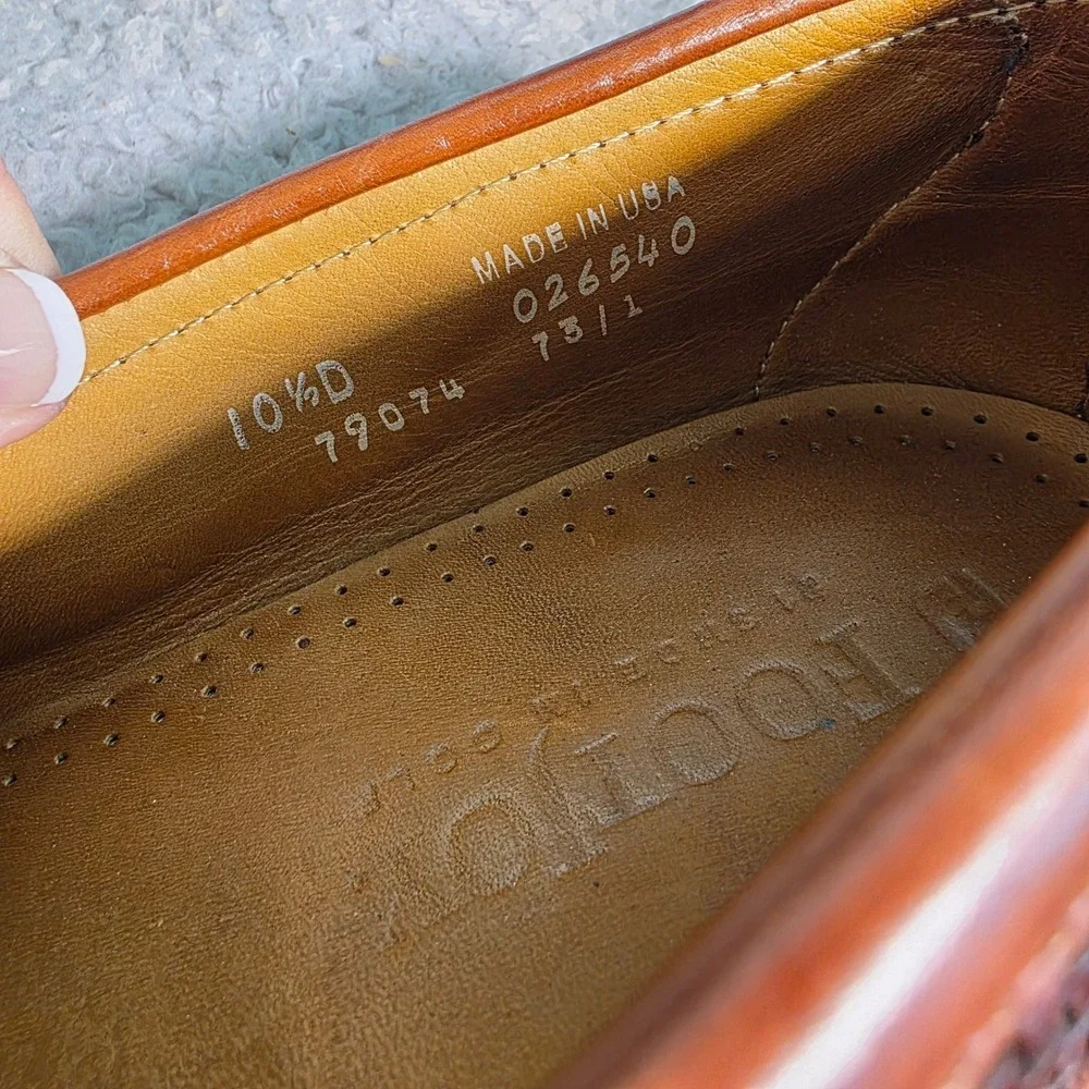 FootJoy Tassel Loafers Brown Leather‎ Woven Kiltie Mens 10.5 D Pristine
